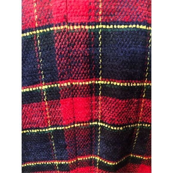 Vintage JOAN LESLIE TARTAN CHRISTMAS PLAID JACKET BLAZER LINED SIZE 16 - Picture 12 of 14